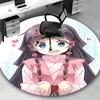 1pc Anime Cartoon Design Round Carpet - Office Chair Mat, Non-Slip Rug for Home Decor, Living Room, Bedroom, Game Room & Dormitory, Suitable for All S