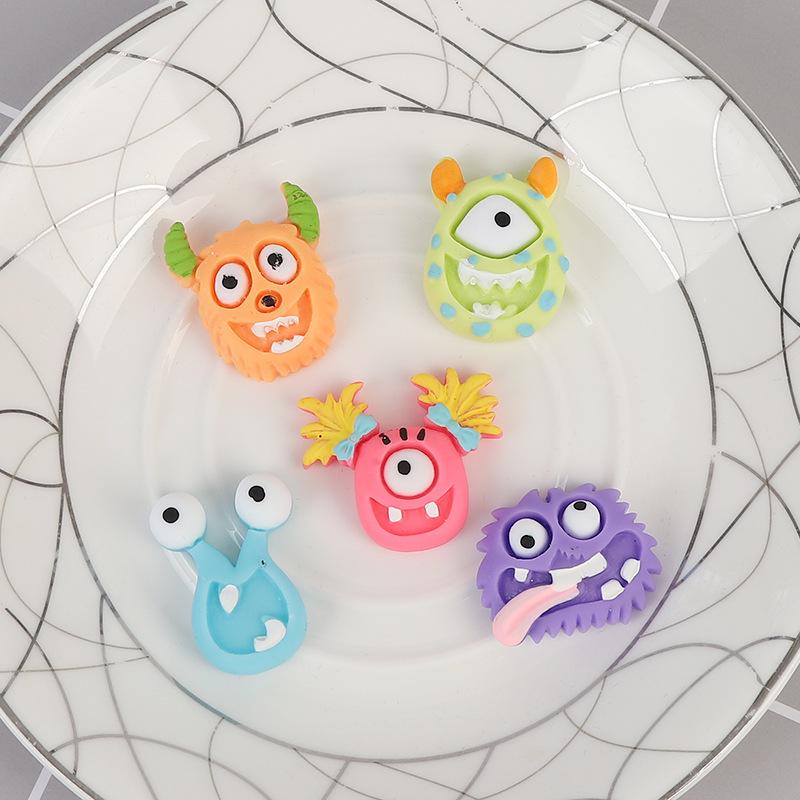Handmade Cartoon Monster Resin Phone Case, Hair Clip & Hair Tie Accessories