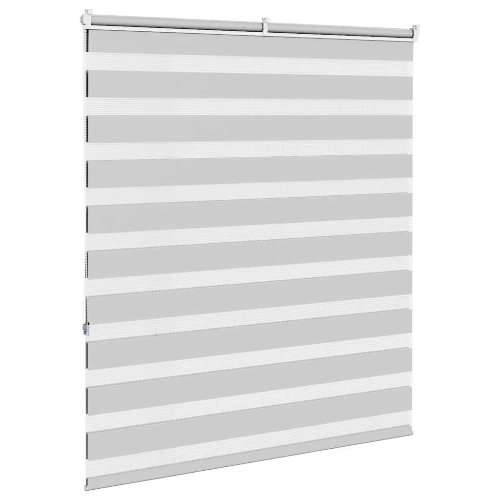 Double Roller Blind Light Gray 125x150 cm Fabric Width 120.9 cm Polyester