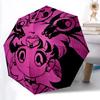 1PC Sailor Moon Automatic Open/Close Folding Umbrella, Windproof 8 Ribs Construction, Lightweight Travel Umbrella,0902070