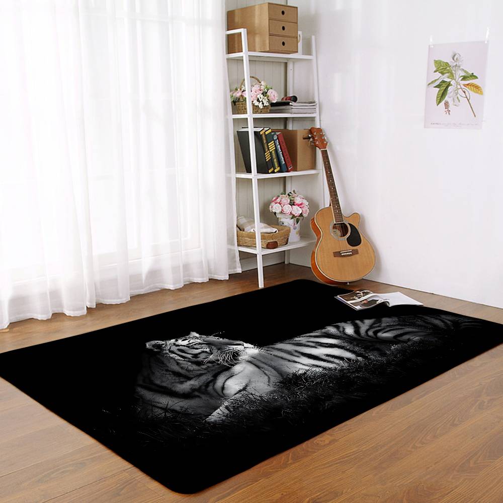 Cool Tiger Floor Mats Home Laundry Rug Carpet For Living Room Decor Lounge Area Anti-slip Foot Mat Entrance Doormat