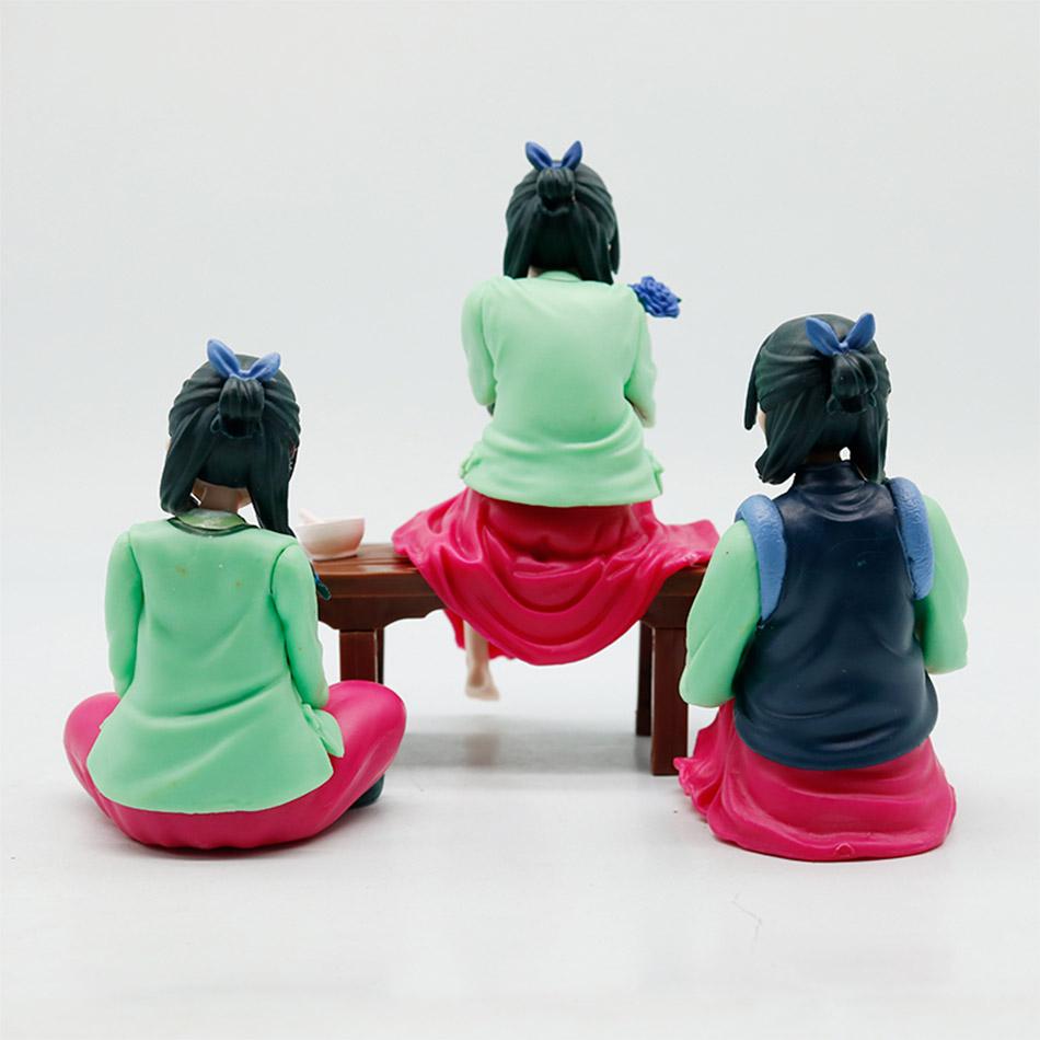 3PCS The Apothecary Diaries Maomao Articulated Action Figure Sitting Pose Collectible Doll Perfect Holiday Gift