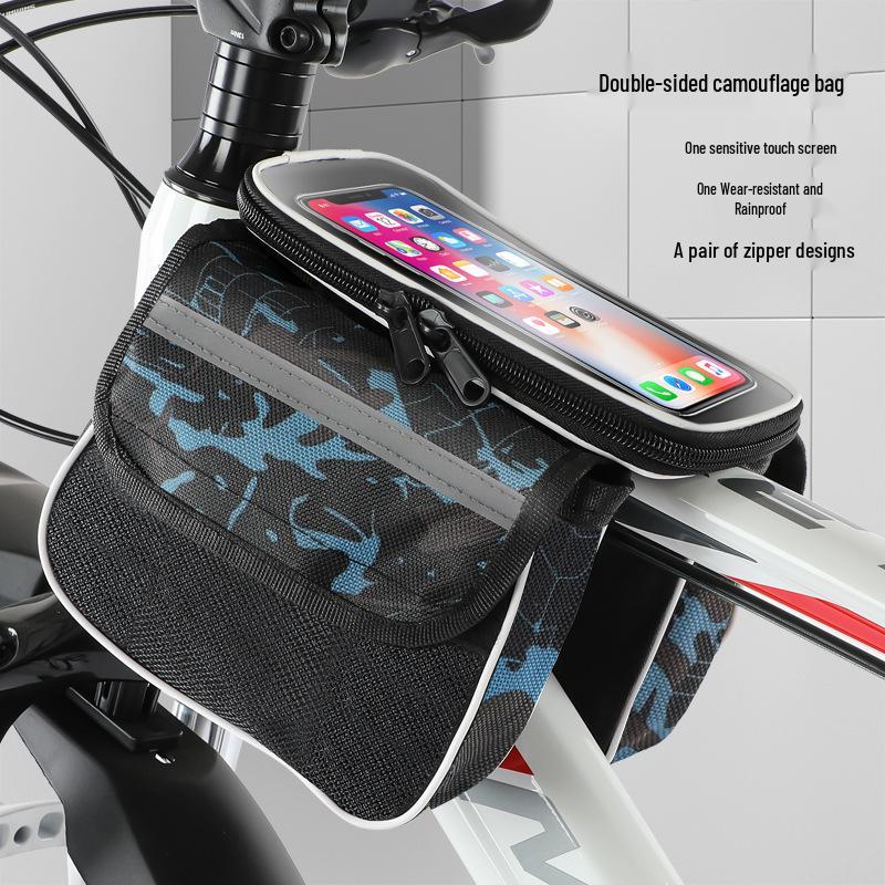 Waterproof Bicycle Front Pannier with Phone Storage