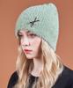 Bajal Va Brooch Soft Angora Beanie Light Khaki