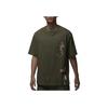 Jordan Comfortable Round Neck Short Sleeve T-Shirt Men Tops Medium-Olive-Green HV5047-222