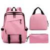 Primary And Secondary School Students Oxford Cloth School Bag Set Backpack + Lunch Bag + Pencil Case