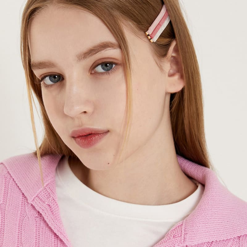 

pink PINEAPPLE [3 PCS 1 SET] MARBLE SIMPLE PIN pink_FREE