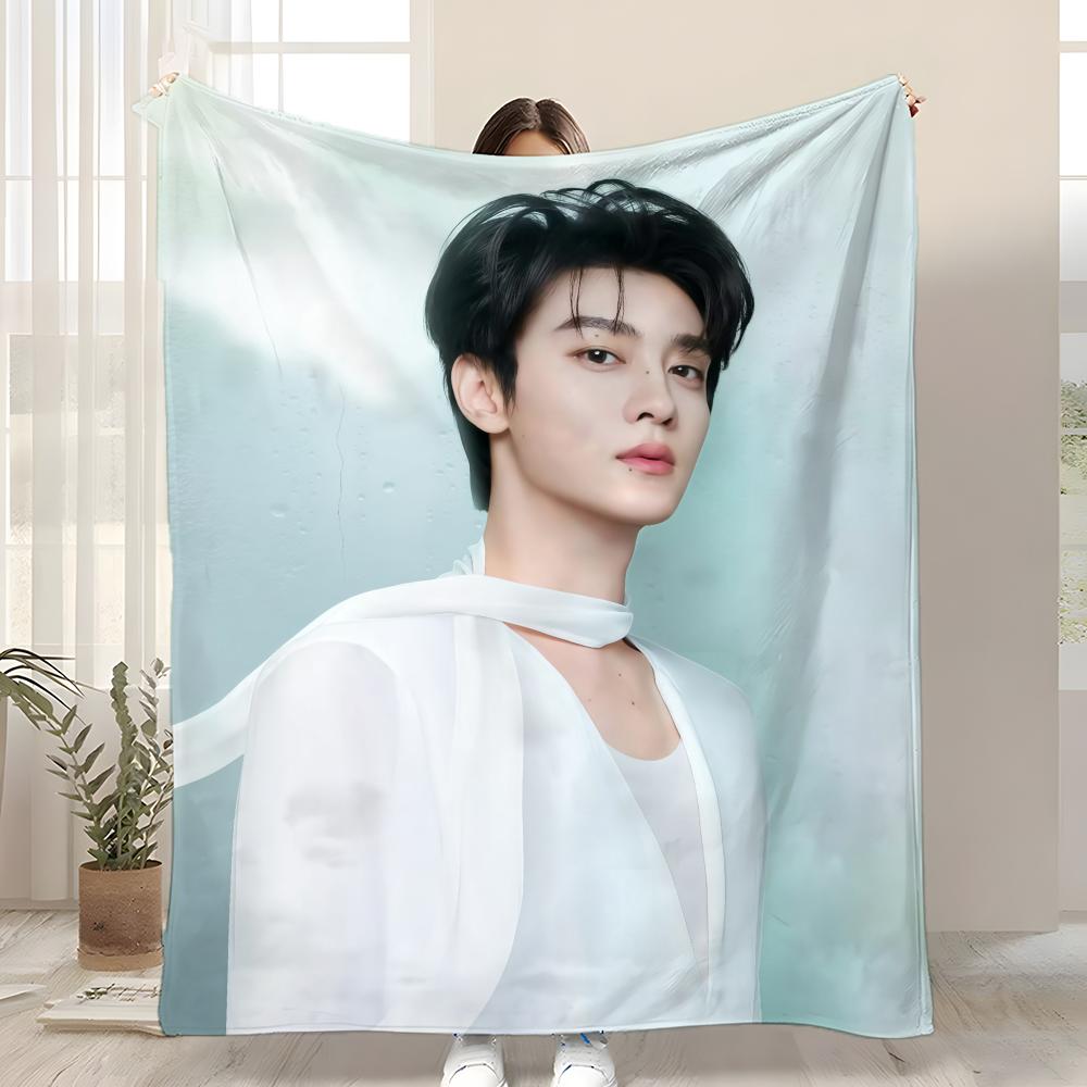 Tian Xu-Ning Chinese Stars Throw Kid-Friendly Flannel Throw Blanket Soft Warm Anti-Static Washable All Season