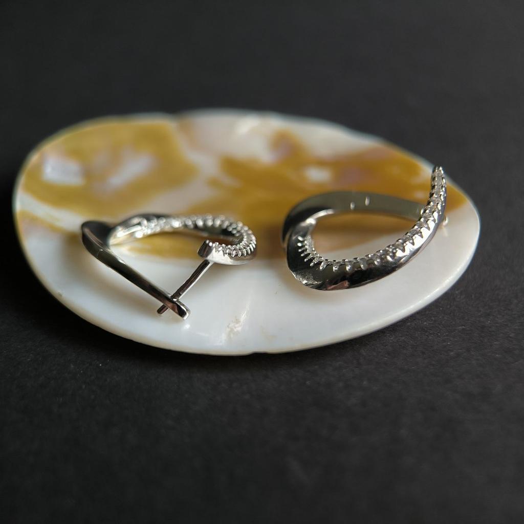 Silver Earrings with Cubic Zirkonia (2190561)