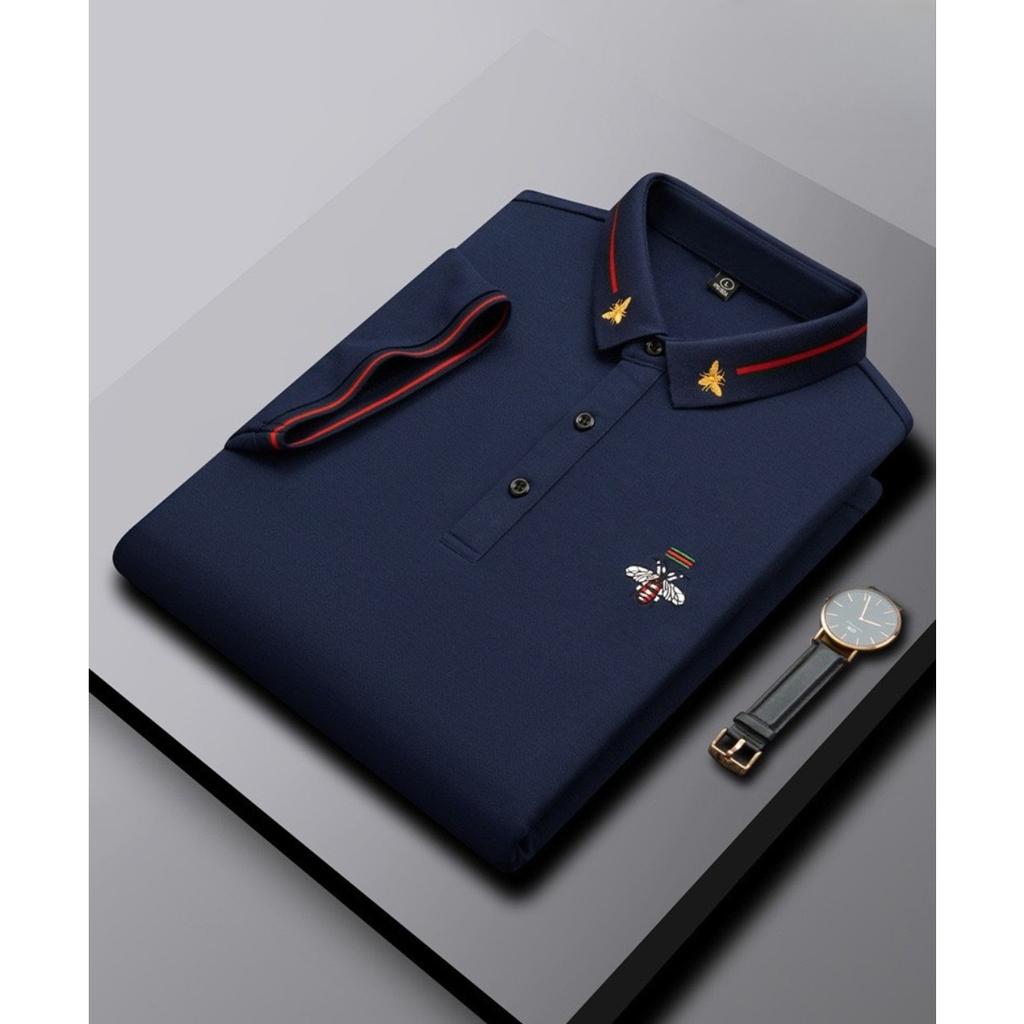 STORN Luxury Brand Quality Men's Polo Shirt Exquisite Bee Embroid Short Sleeve Summer Lapel T-Shirt Business Casual Trend Menswea Top