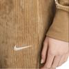 Nike Embroidered Logo Crop Hoodie With Drawstring Long Sleeves Women Tops Beige DQ5928-258