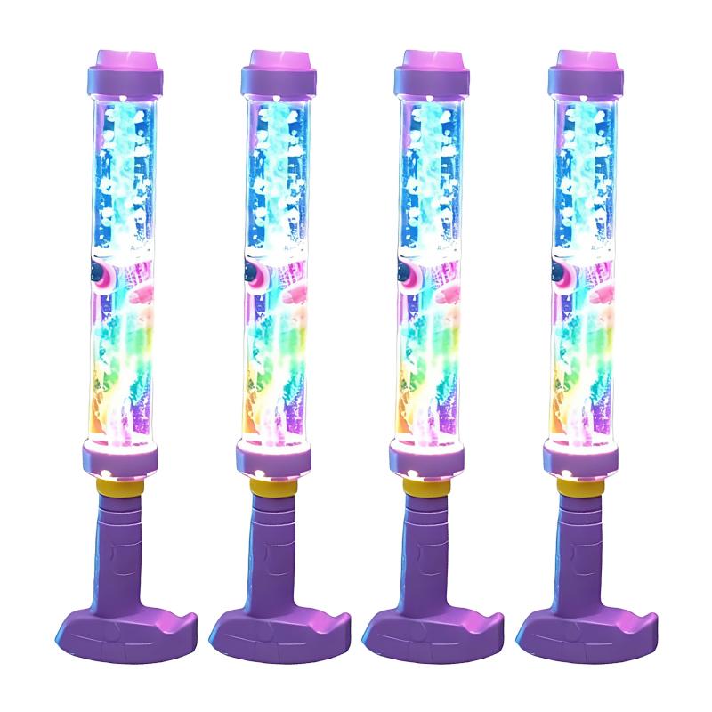 LED Light Up Water Blaster Glowing Rainbow Effect Long Range Water Gun Summer Pool Beach Water Fight Toy for Family Fun
