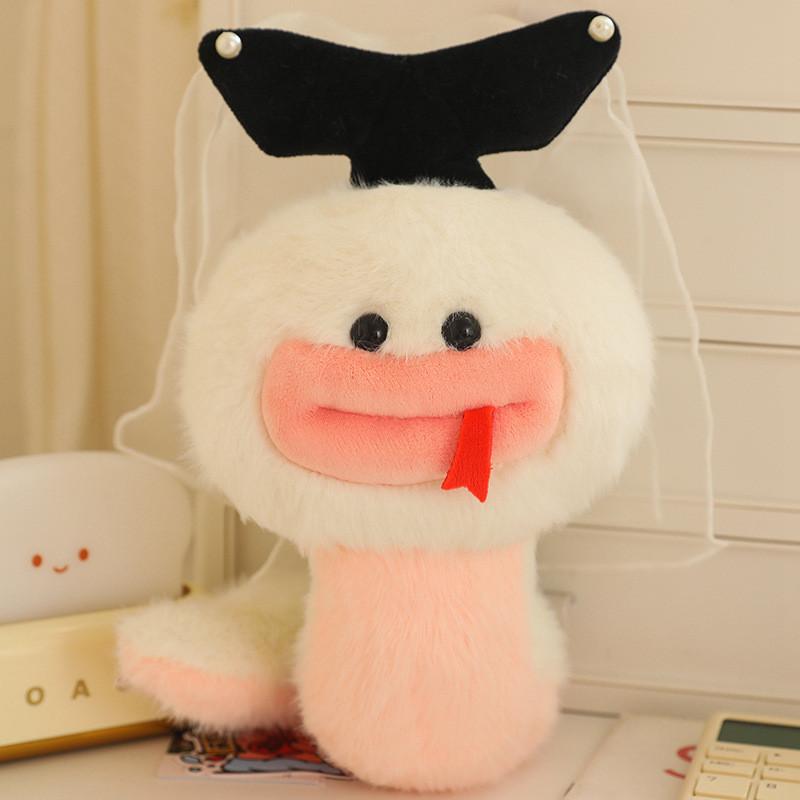 Snake White Little Plush Toy  Doll Plushie  Mascot Gift For Present Birthday