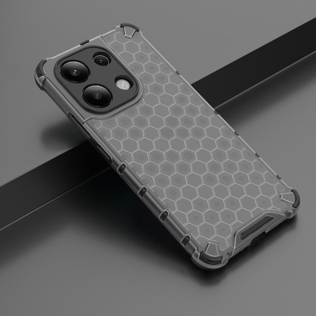 For Xiaomi Redmi Note 13 4G Case Honeycomb Design PC+TPU Phone Cover