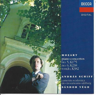 CD MOZART, SCHIFF; VEGH - Klavírní koncerty 5 & 6  4305172 Decca 1992 Německo Klasická hudba Použité