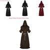 Costume da Monaco Medievale Mago Sacerdote Toga Sciarpa Set Per Appassionati di Cosplay di Halloween