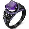 Joyería Gótica Anillos de Calavera Negra Anillos de Motociclista Accesorios de Vampiro Halloween Anillos de Compromiso Góticos para Mujeres Regalos