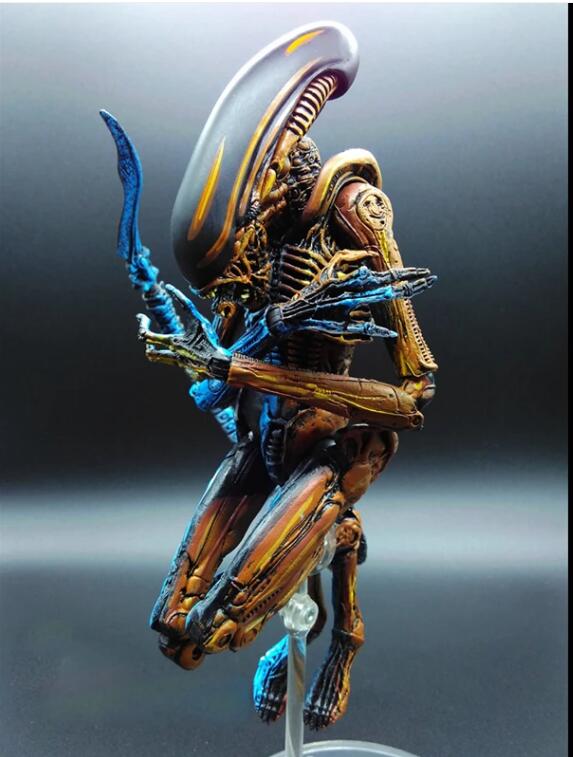 Hot 7inch Alien Figure Xenomorph Toy Aliens Blue Alien Xenomorph figma Predators Alien Egg  Action Figure Collectable Model Toy
