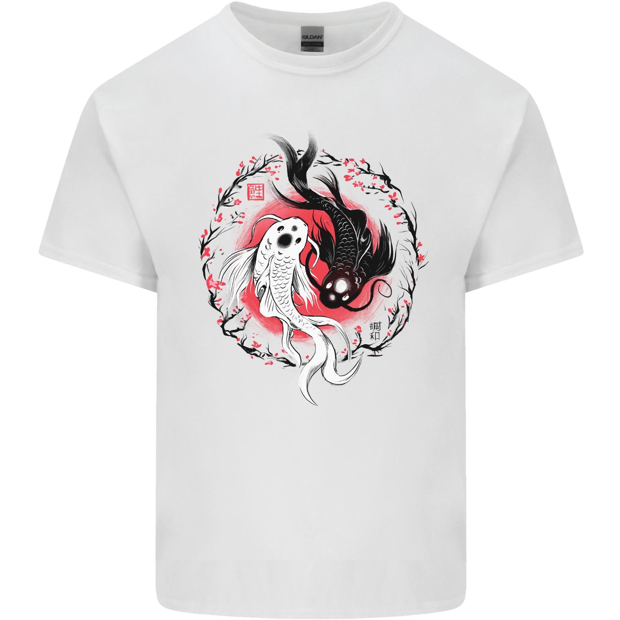 Yin Yang Koi Carp Unisexs Light Cotton TShirt S