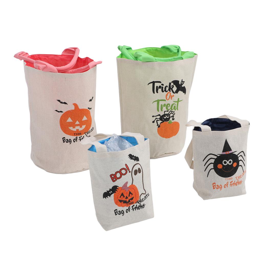 4 sztuki płóciennej torby na cukierki, przekąski, torebka na ramię, torba na prezent na imprezę