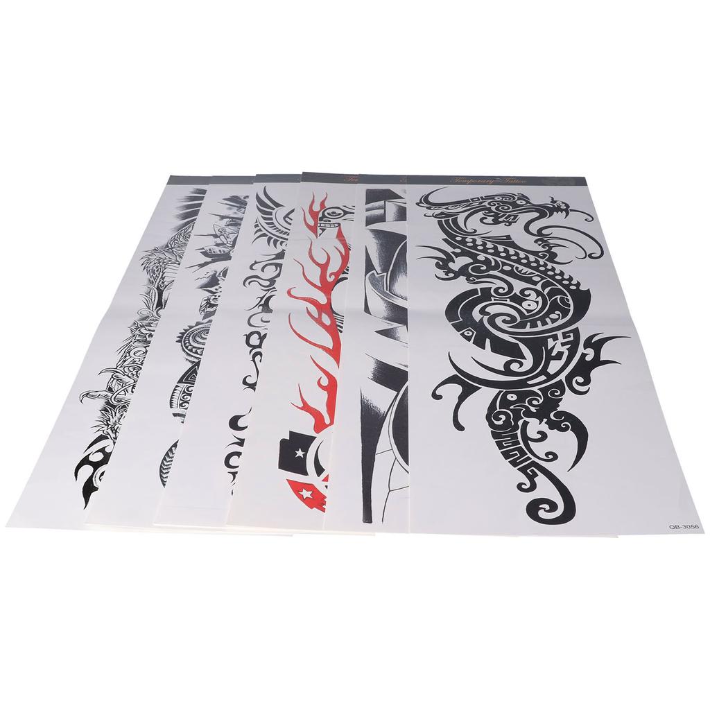 6 st Tillfälliga Tatueringar Klistermärken Vattentäta Hela Armen Tillfälliga Tatueringar för Armar och Ben