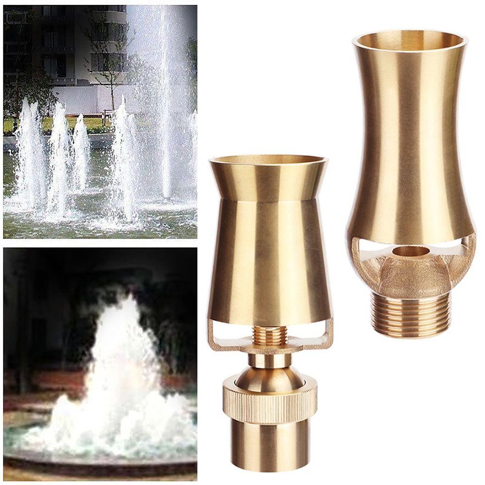Brass Ice Tower Cedar Fountain Nozzle Durable 1/2" Female 3/4" Male Thread Bubbler Jet Fountain Universal