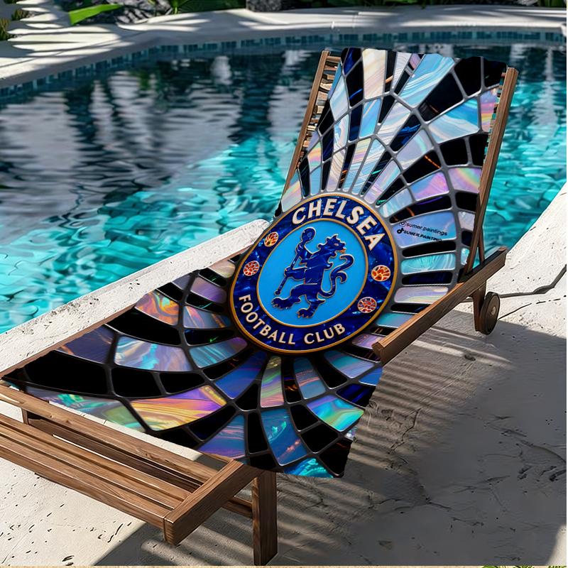Chelsea F.C Print Beach Towel, Versatile Lightweight Absorbent Beach Towel for Pool Surf Yoga Bathroom, Perfect Birthday Holiday Gift