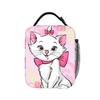 Maries Cat Insulated Lunch Bags Cooler Bag Reusable,Meal Container Cute Kitten Anime Large Tote Lunch Box Food Bag