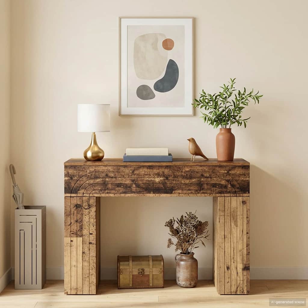 Coffee Table Reclaimed Wood Look 102 x 35 x 75 cm Engineered Wood
