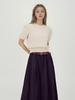 ACUD Balloon Shoulder Half Knit Beige