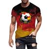 Men's Short Sleeve Crew Neck T Shirt with Soccer Ball Graphic Print Casual Regular Fit Comfortable Top for Daily Wear