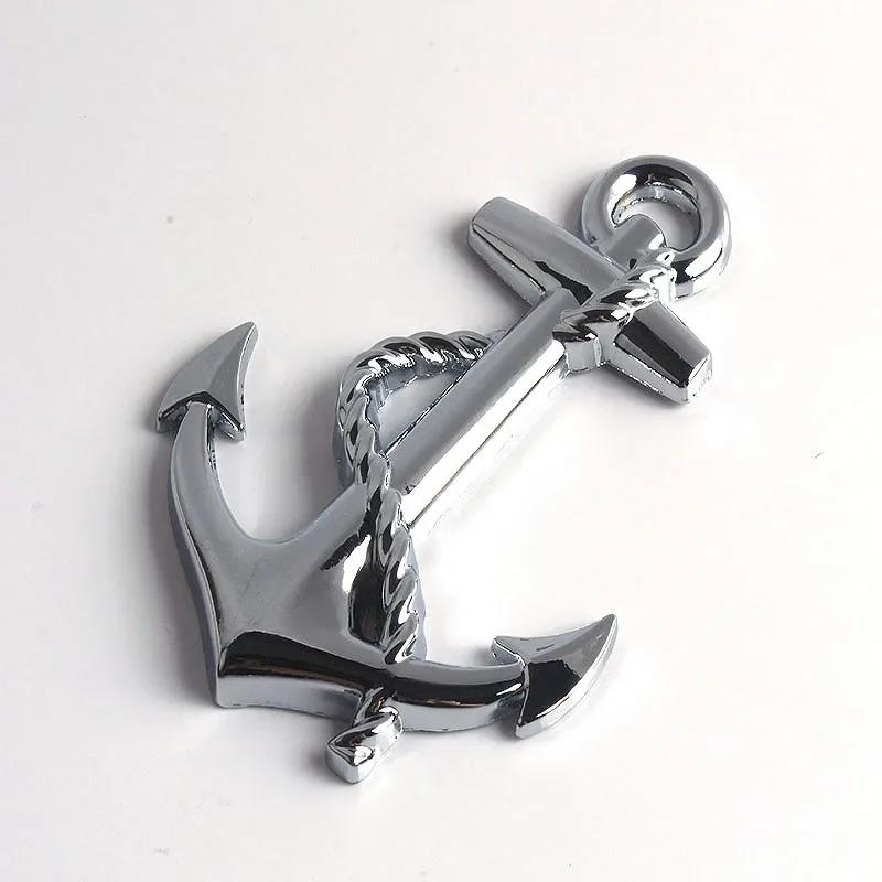 Neuer Karosserie-Stoßfänger Dekorationsaufkleber Ankeraufkleber kreativ Metall Bootsanker Haken Marine-Emblem Piratenboot Karosserieaufkleber Teile