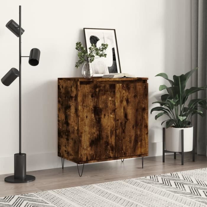VidaXL Buffet Smoked Oak 60x35x70 Cm Engineered Wood 827161