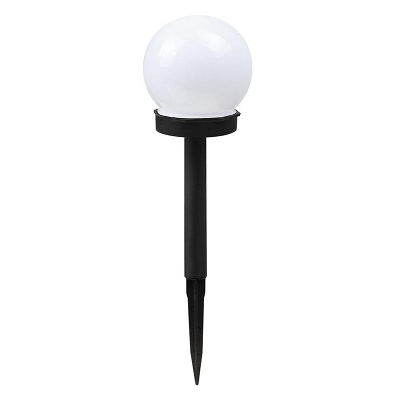 10cm White Solar Garden Ball Light - Waterproof Outdoor Landscape Decoration