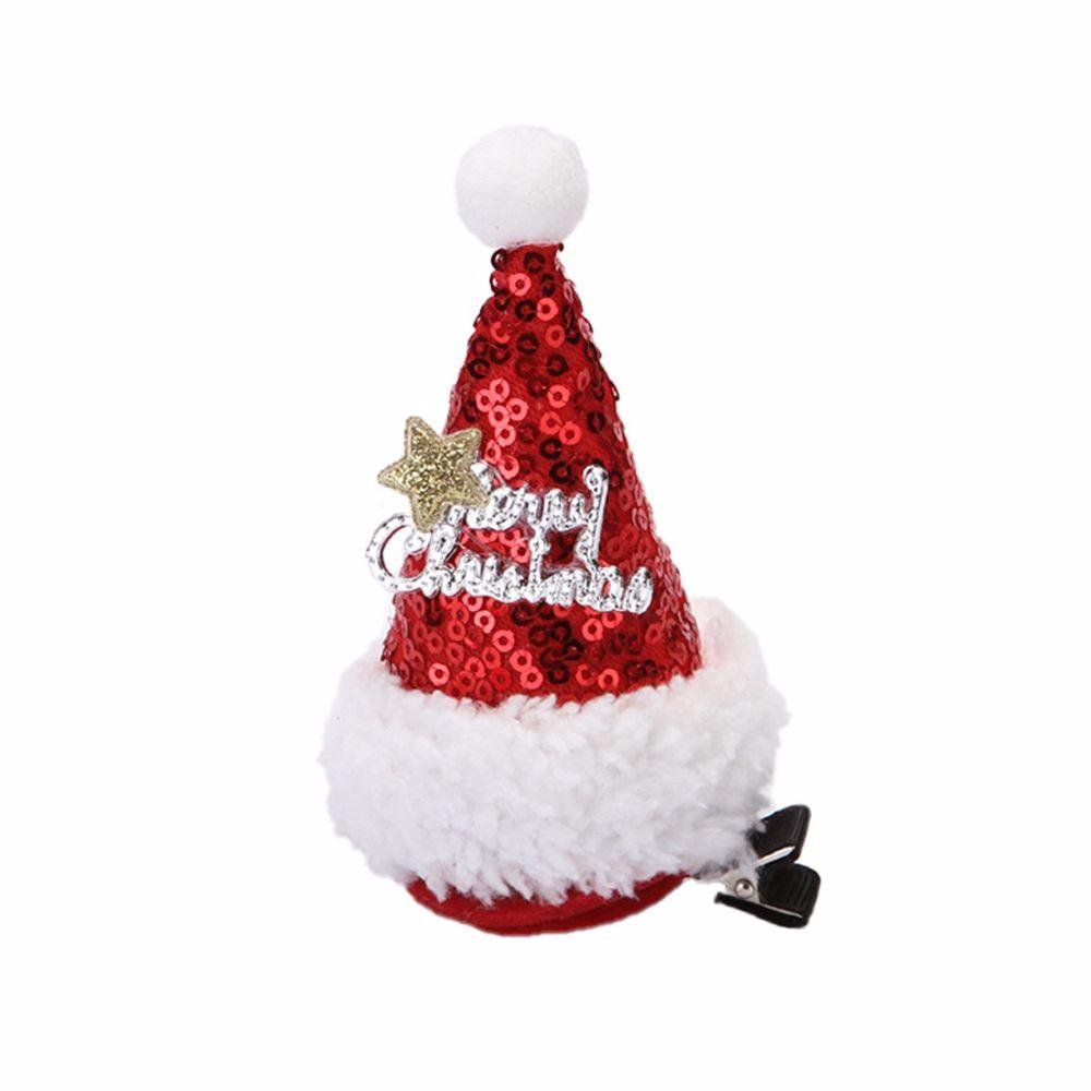 Snowflake Christmas Hat Hairpin Korean Style Headwear Kids Hair Accessories Christmas Hair Clip
