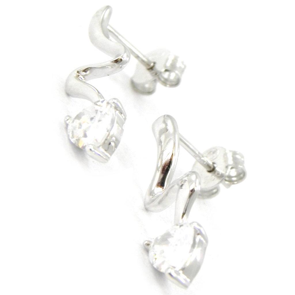 Les Trésors De Lily [I3993] - White 'Câlin' Silver Earrings