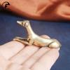 Vintager Solid Brass Greyhound Dog Desk Ornaments Animal Figurines Miniatures Home Decorations Crafts Accessories Gifts