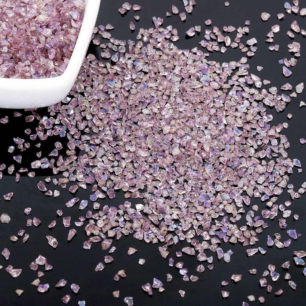 Relleno de Fragmentos de Vidrio Flash AB Brillante en Vivo para Marco de Fotos DIY y Decoración de Uñas