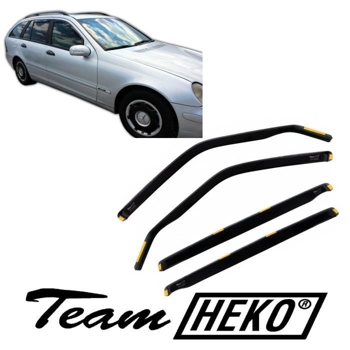 Déflecteurs D'air - J&J AUTOMOTIVE - Heko - Pour Mercedes C Classe S203 - Fumé - Acrylique Renforcé