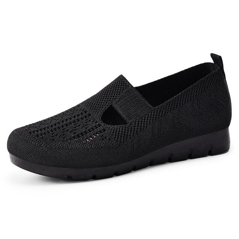 Women's Summer Flyknit Breathable Casual Shoes - Lightweight, Comfortable, and Versatile