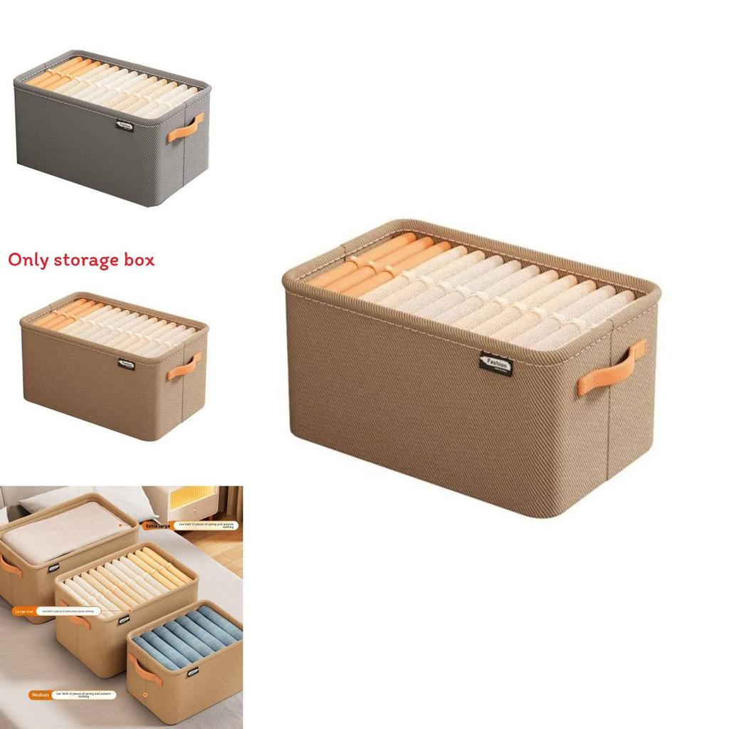 Modern Minimalist Fabric Storage Bin With Foldable Design For Clothing And Toy Organization