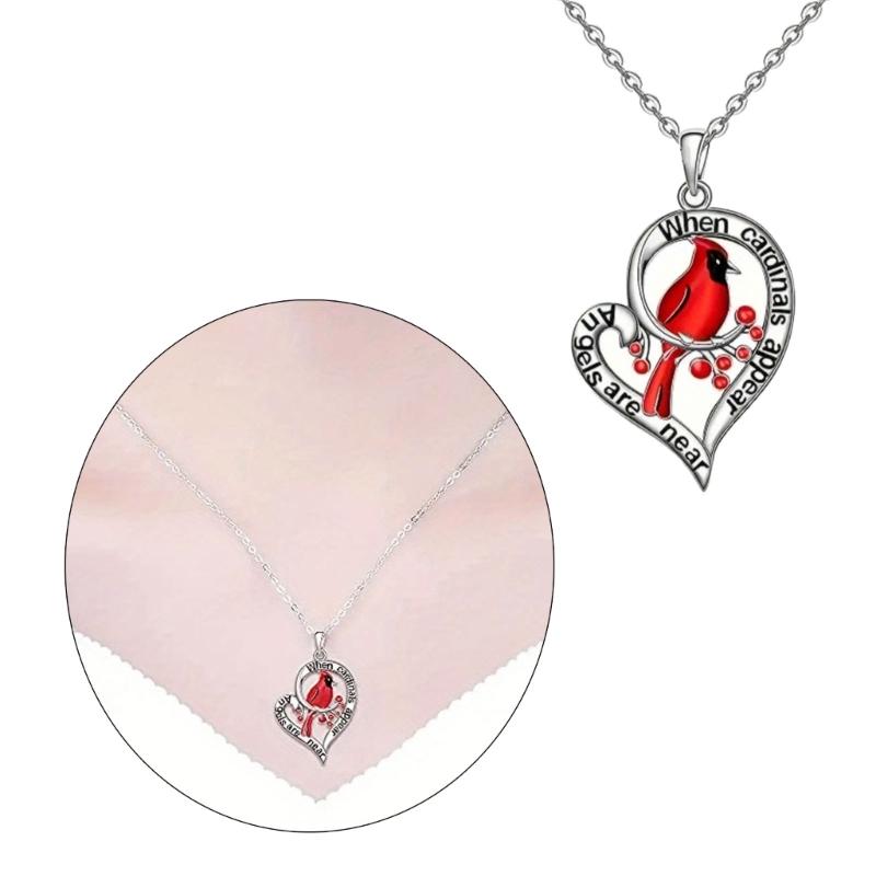 Fashion Redness Bird Pendant Necklace Drop Earring Rings Unique Animals Keychain Keyring Clavicle Chain Vintage Jewelry