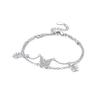 925 Silver Butterfly Moon Star Stone Bracelet Minimalist Jewelry