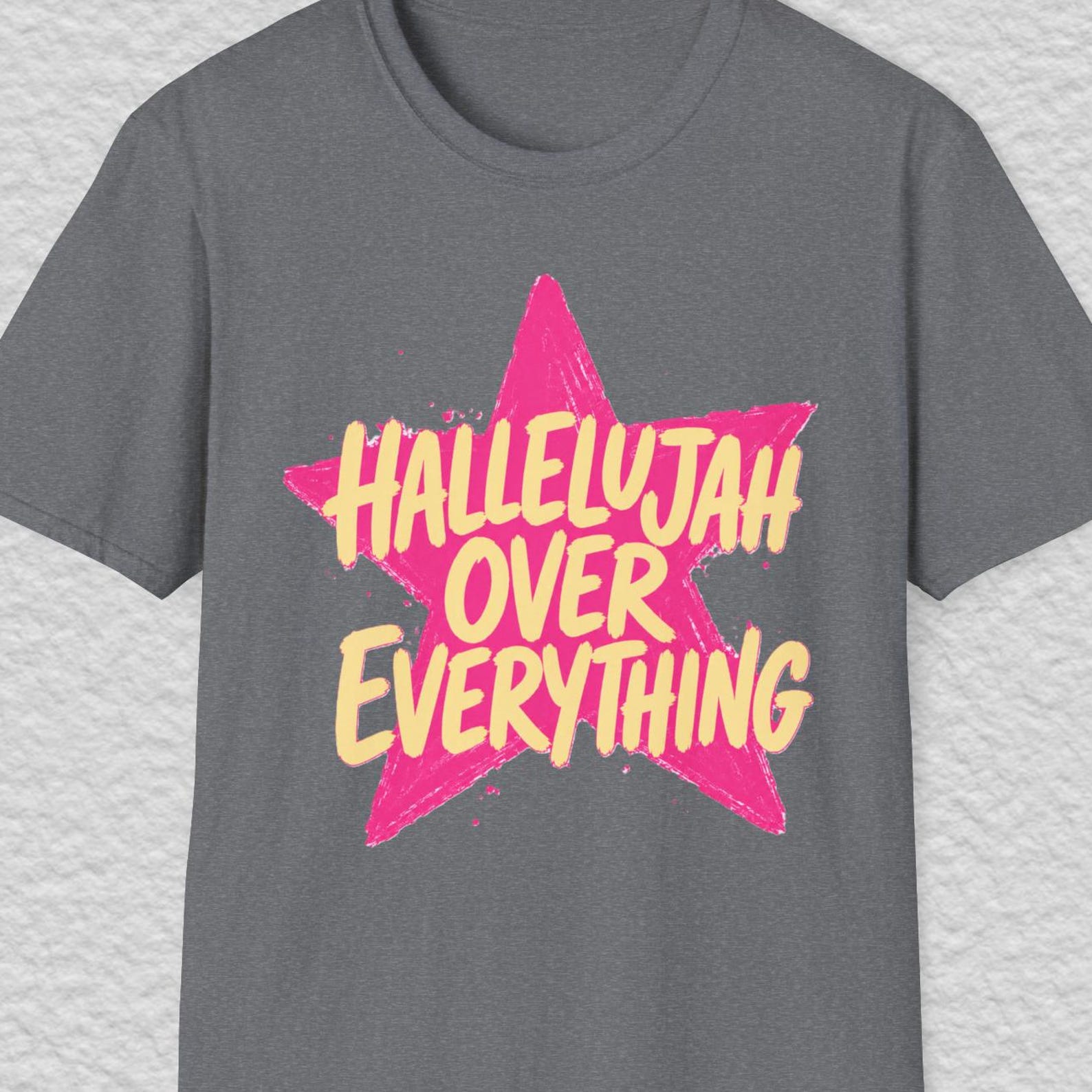 Hallelujah Over Everything Shirt,Christian Worship Tee,Faith Statement T shirt,Praise God T shirt,Bold Christian Tee,Christianity Jesus Shirt 3XL