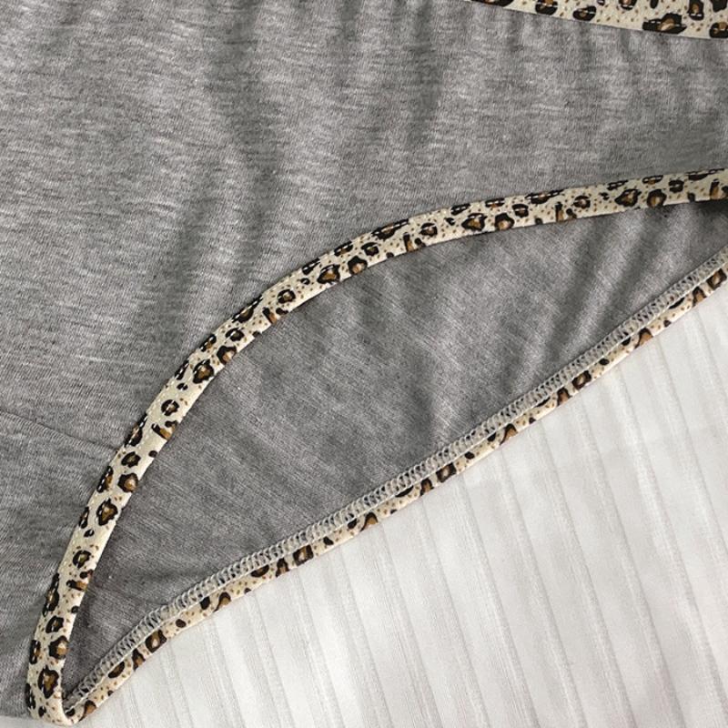 Sexy Slips mit Leopardenmuster für junge Damen, hüfthebende Baumwollhöschen, L-XL, große Damenunterwäsche