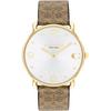 Coach ELLIOT Brown Belt White Dial 14504205 Wrist Watch