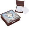 Wooden DIY Diamond Art Note Box with 160 Sheets Diamond Art Notepad Box for Home Office School Supplies Holiday Gifts