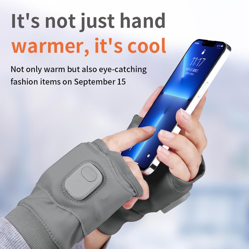 USB Rechargeable Smart Heated Gloves for Study, Office, and Gaming