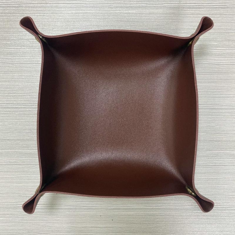 Nordic Style Leather Storage Tray for Keys, Cosmetics & Jewelry