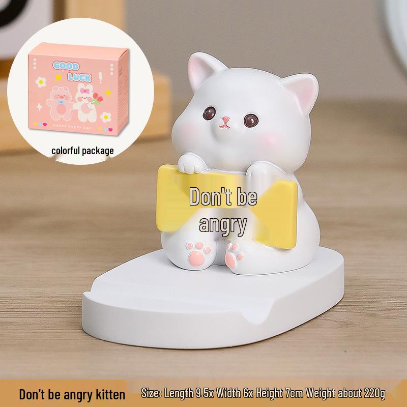 Resin Cartoon Phone Holder - Creative Small Ornament Figure